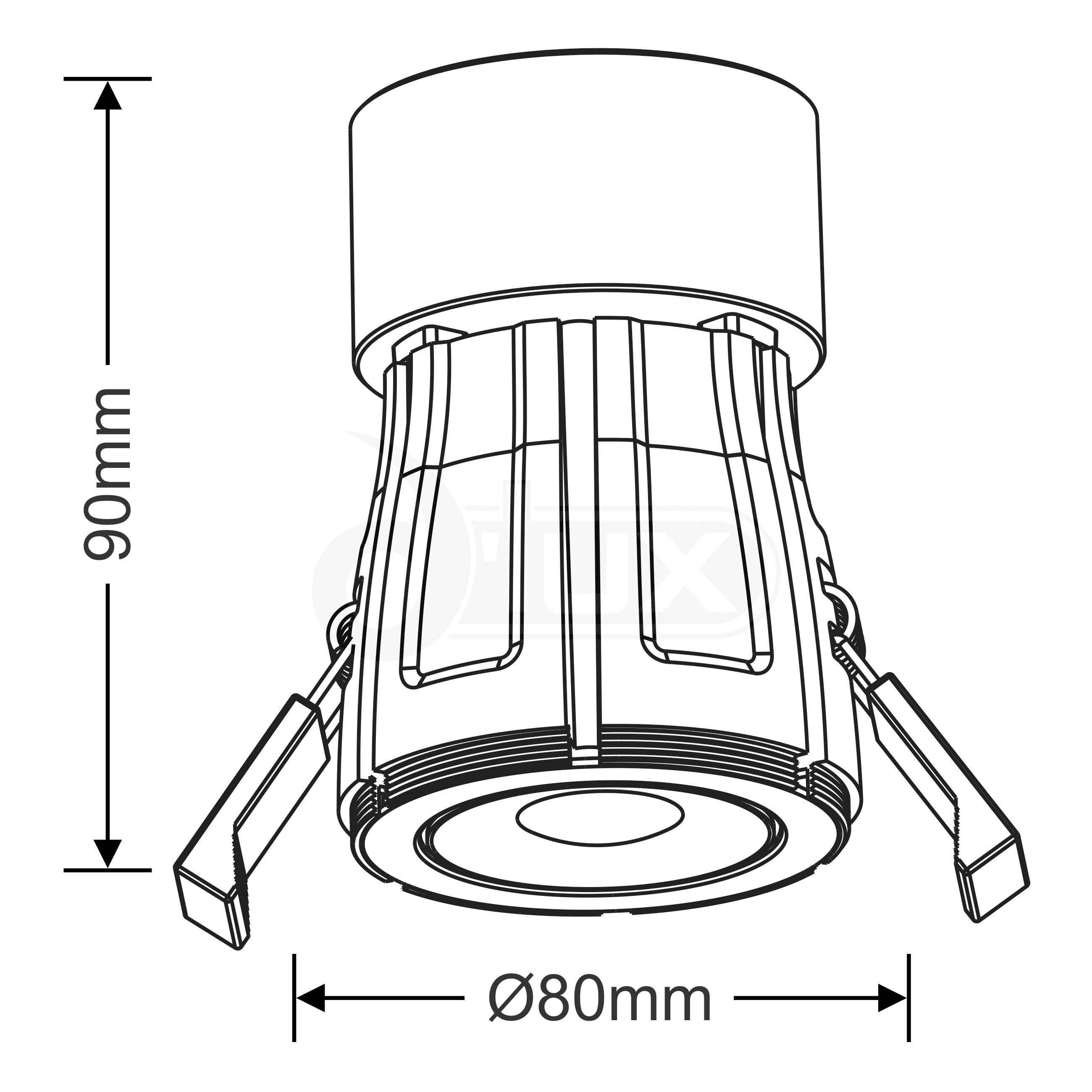 Bazi Recessed Ceiling Luminaires Dlux Recessed Fire Rated